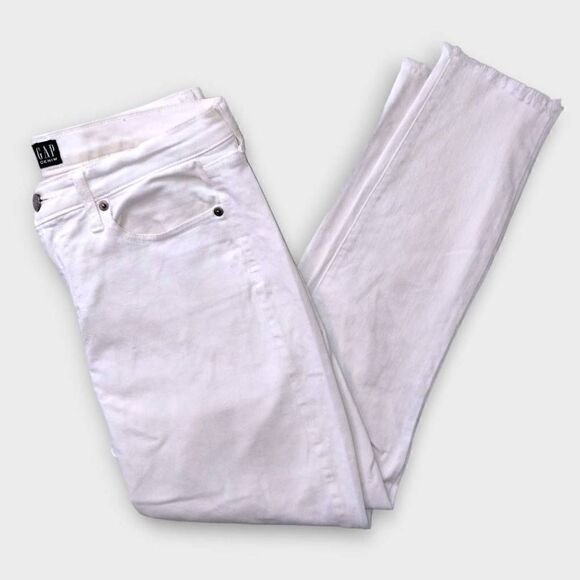 Gap Womens Jeans Sz 27 White True Skinny Ankle Stretch High Waist - Picture 2 of 7